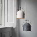 suspension en béton design abat-jour terrazzo style industriel créatif