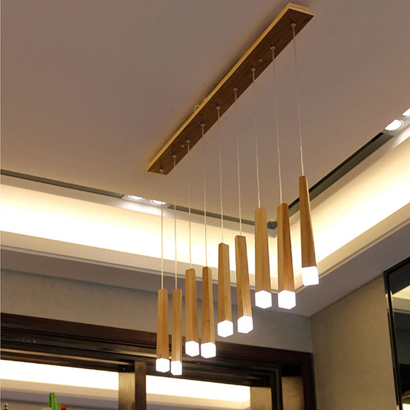 Modern wooden pendant chandelier for every space - vue 4 sur 14