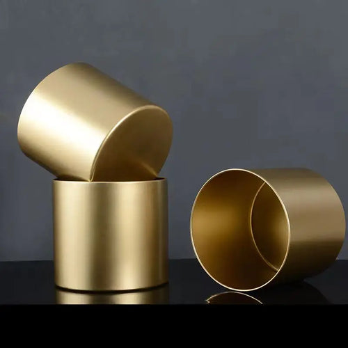 creative cylindrical metal flower pot for home decoration