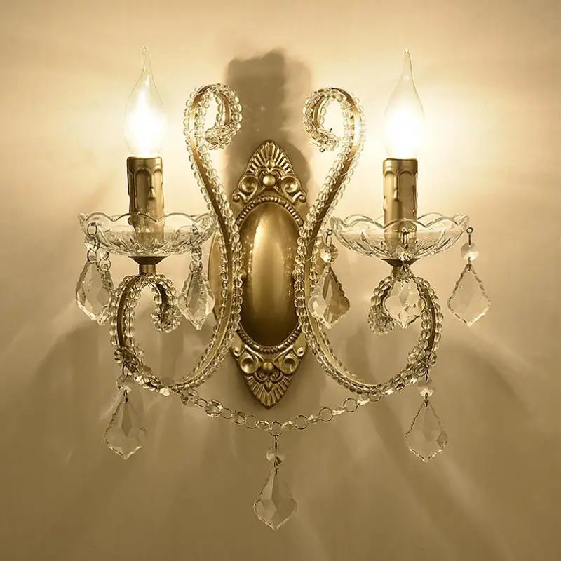 Modern crystal wall light with elegant LED lighting