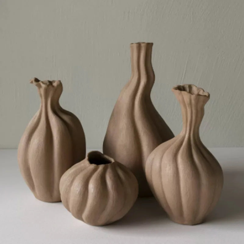 handmade ceramic vase for floral decoration