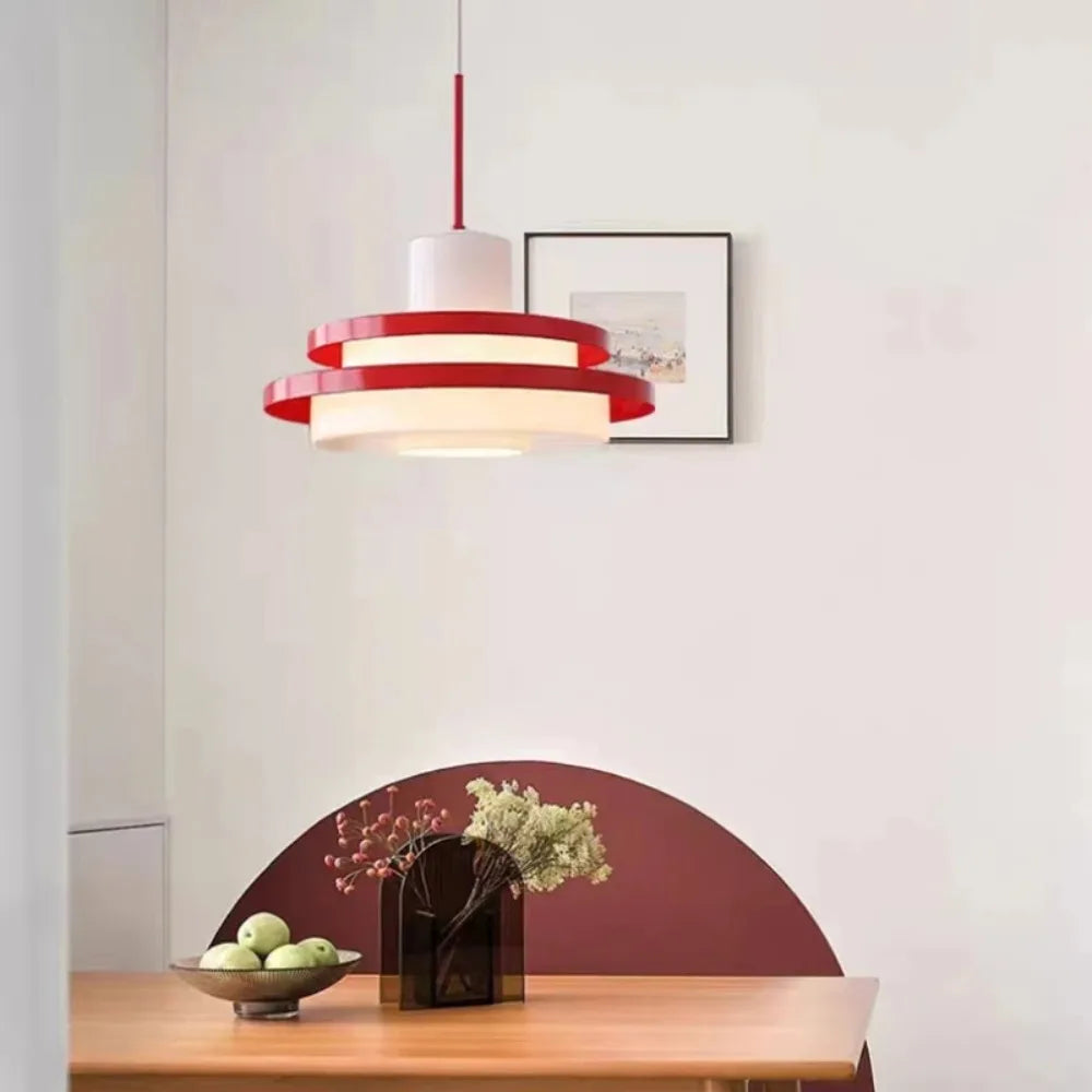 Retro vintage minimalist LED chandelier for modern interior decor