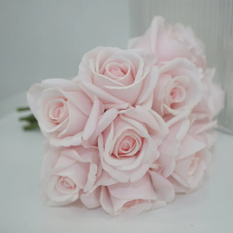 Realistic artificial rose bouquets for versatile decorations