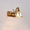 applique murale miroir tête unique verre rétro bronze décoration européenne