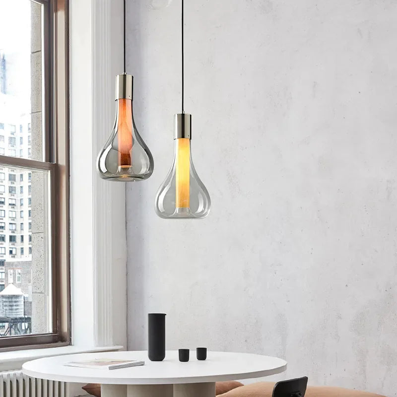 Modern nordic glass table lamp with elegant design for decoration