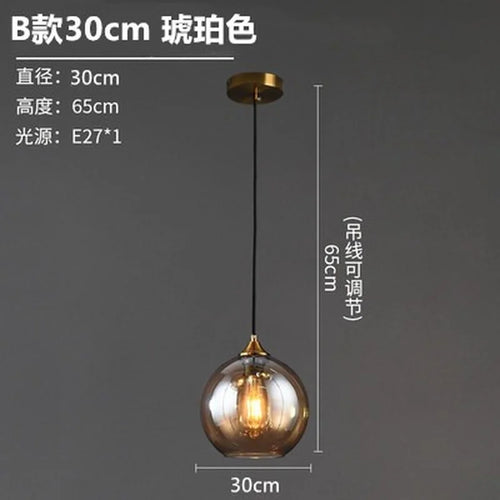 Nordic designer glass chandelier for interior decoration - vue 25 sur 26
