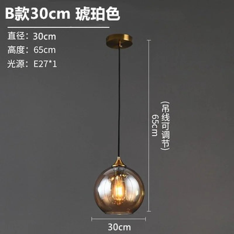 Nordic designer glass chandelier for interior decoration - vue 24 sur 26