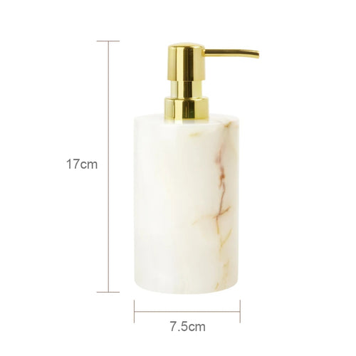 luxury natural marble bathroom accessory set - vue 14 sur 23