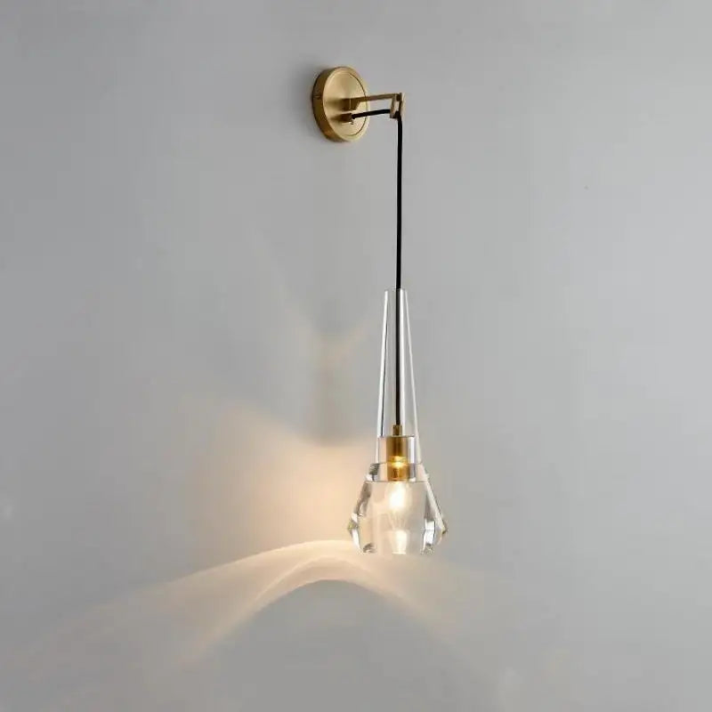 Crystal LED wall light for stylish modern lighting
