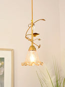 Glass LED chandelier for modern indoor lighting