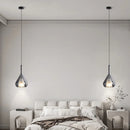 Modern minimalist Italian designer glass chandelier