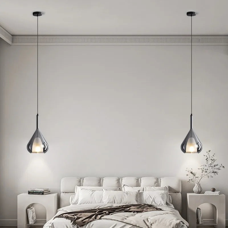 Modern minimalist Italian designer glass chandelier - vue 4 sur 10