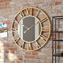 decorative silent clock with Roman numerals for cafes and shops