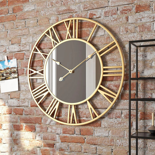 decorative silent clock with Roman numerals for cafes and shops - vue 9 sur 8