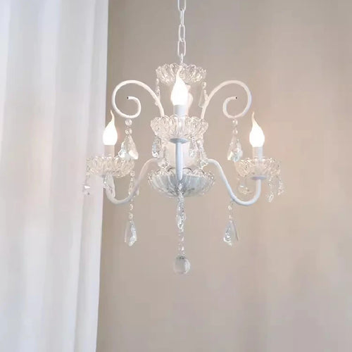 Romantic crystal chandelier for modern children's room - vue 6 sur 9