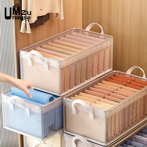 Set of 2 clear baskets with metal frame for versatile storage - vue 2 sur 7