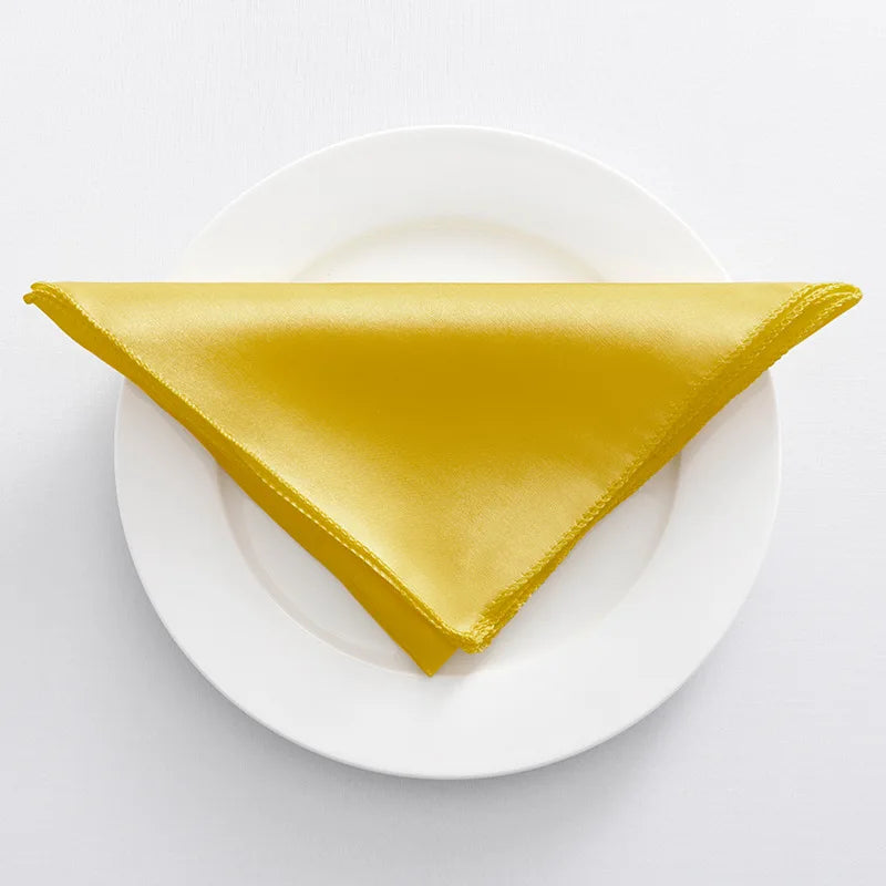 Decorative satin table napkin wedding reception style