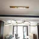 Modern gold stainless steel pendant light for artistic décor