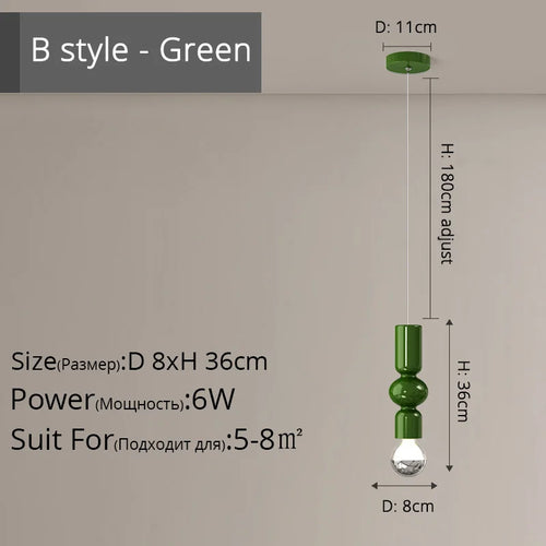Simple nordic led chandelier for bar and living room - vue 9 sur 12
