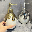 gold ceramic soap dispenser for bathroom