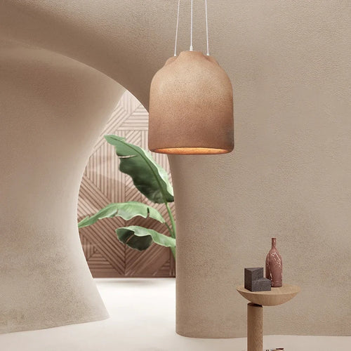 Designer wabi sabi LED pendant light for dining room, kitchen or bar - vue 5 sur 8