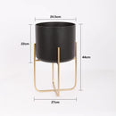 removable and freestanding gold flower stand for elegant plants