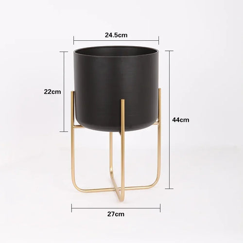 removable and freestanding gold flower stand for elegant plants - vue 11 sur 12