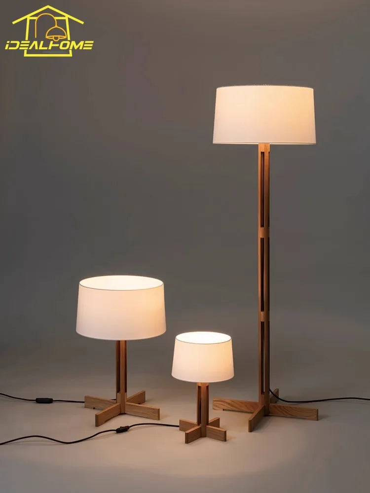 Solid wood floor lamp wabi-sabi Japanese design zen decorative lamp