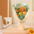 Handmade crochet sunflower bouquet for gifts and decorations