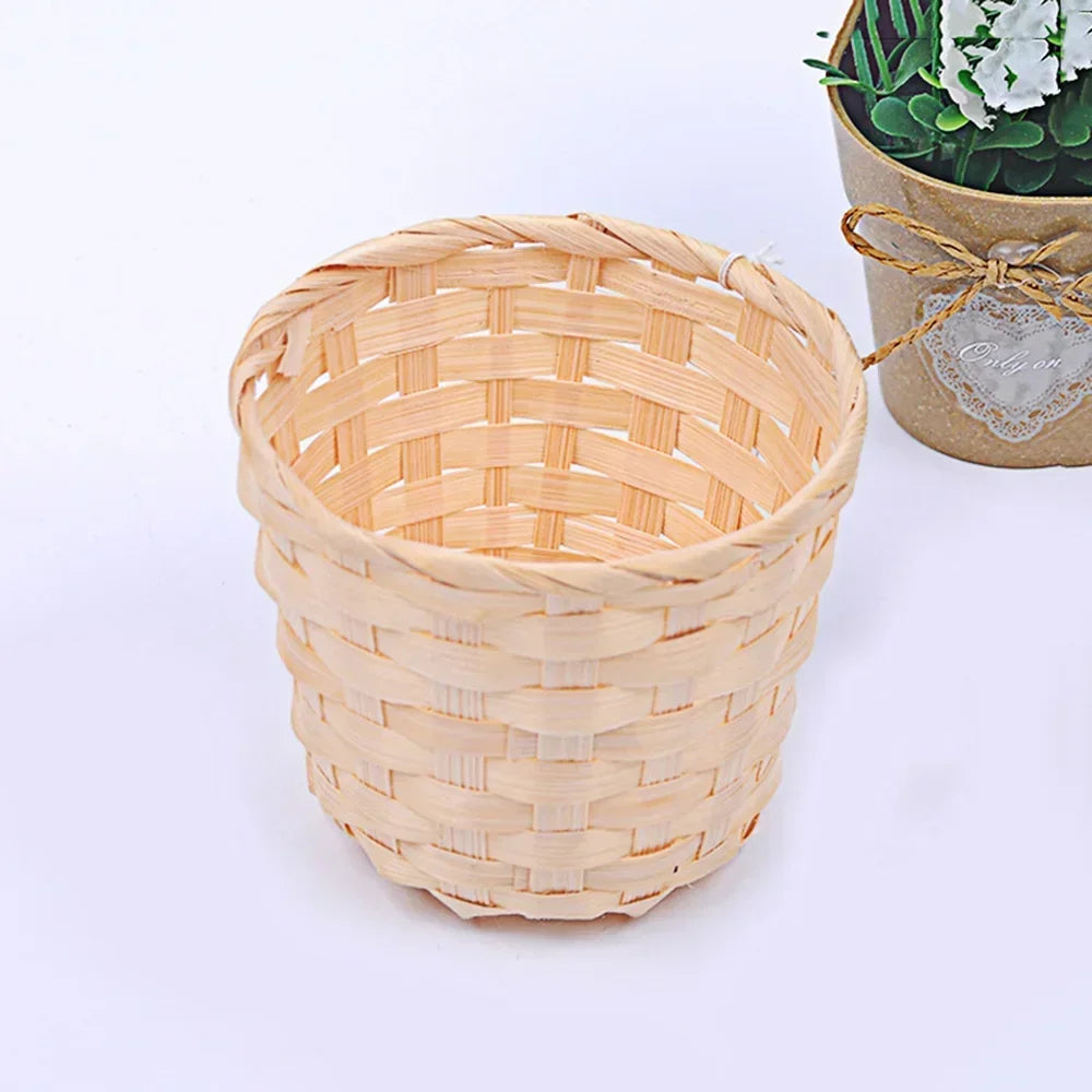 bamboo storage basket to organize your miscellaneous items