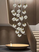 Modern square crystal chandelier for designer lighting