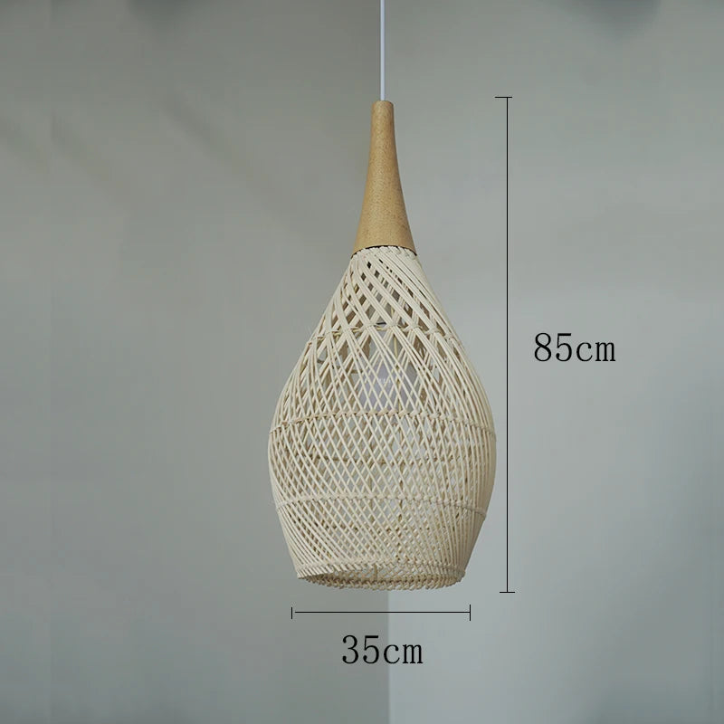 Southeast Asian vintage rattan pendant light high quality for dining room, restaurant, kitchen, or loft