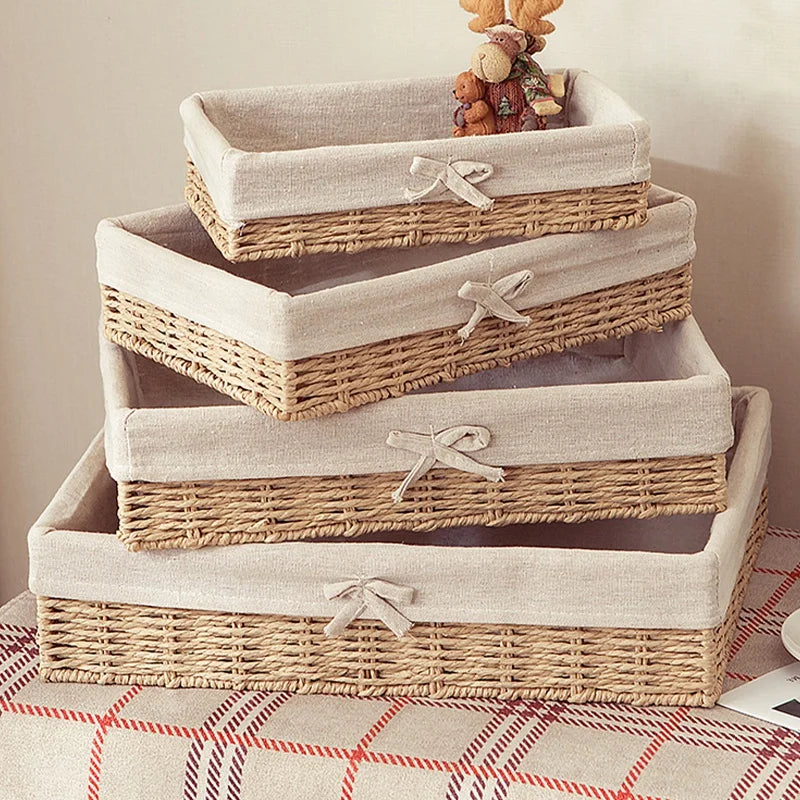 decorative storage basket for cosmetics and supplies