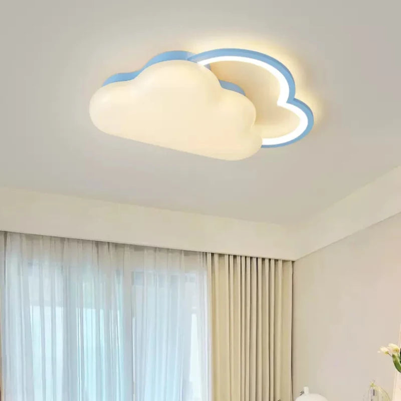 Romantic rainbow cloud ceiling light for children's room - vue 5 sur 8