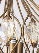 Vintage crystal pendant light for elegant retro style