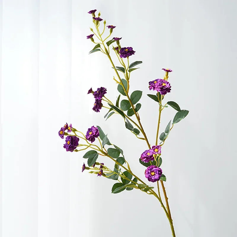 Set of 5 artificial silk roses for floral decoration - vue 7 sur 13