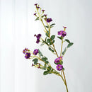 Set of 5 artificial silk roses for floral decoration
