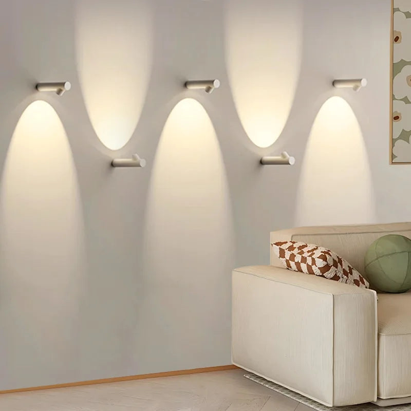 Nordic style creative minimalist bamboo led wall light