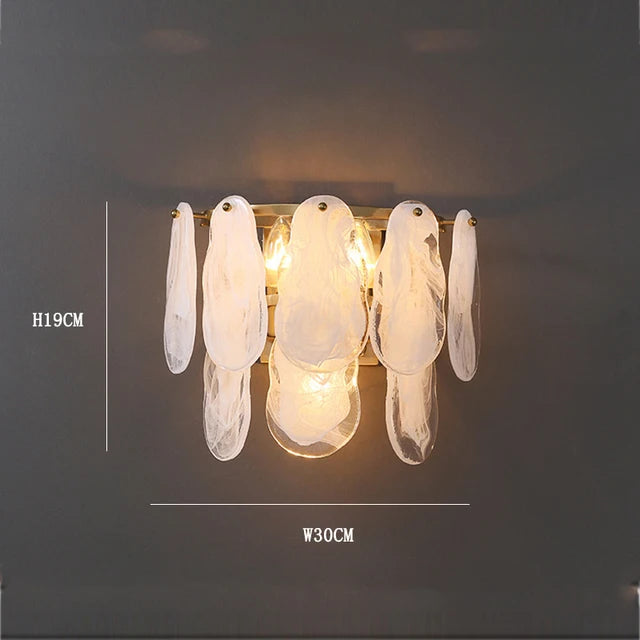Modern gold frosted glass decorative pendant chandelier