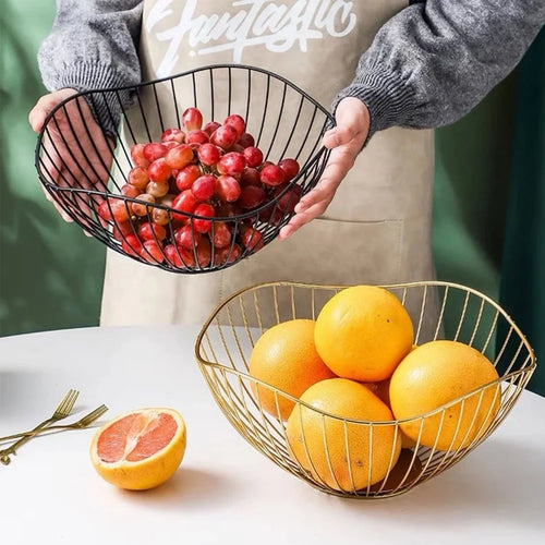 Multi-size iron fruit basket for versatile storage - vue 3 sur 14