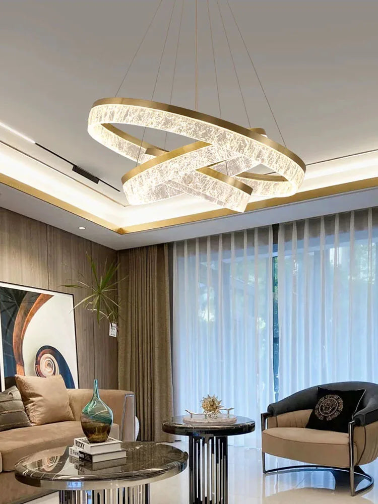 Modern circular ring chandelier for interior decoration