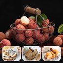 Metal basket for eggs, fruit and vegetables