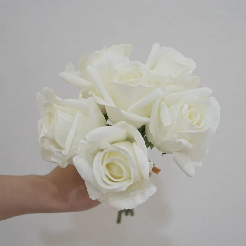 Realistic artificial rose bouquets for versatile decorations - vue 5 sur 12