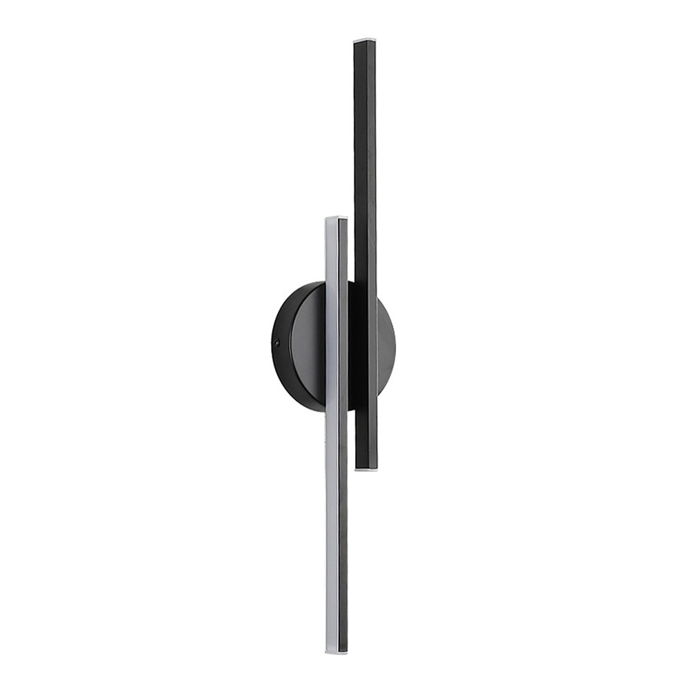 Designer wall light with two metallic LED bars Lio