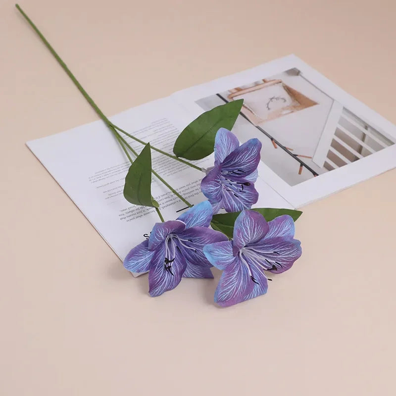 Decorative silk lily flowers for indoor and outdoor use - vue 15 sur 15