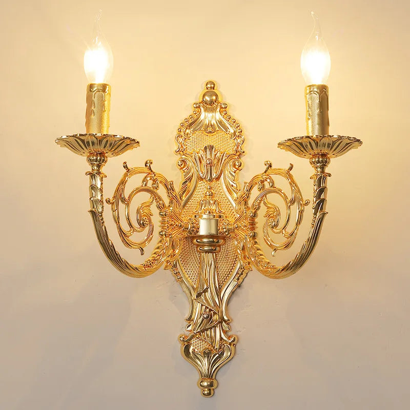 European luxury crystal zinc alloy wall light for hotel lighting
