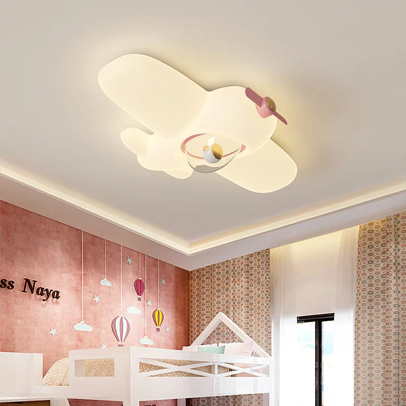 Cute airplane ceiling light for modern minimalist children's room