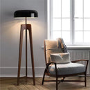 Wood floor lamp with plug adapter for home, hotel or shop