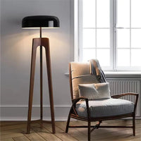 Wood floor lamp with plug adapter for home, hotel or shop