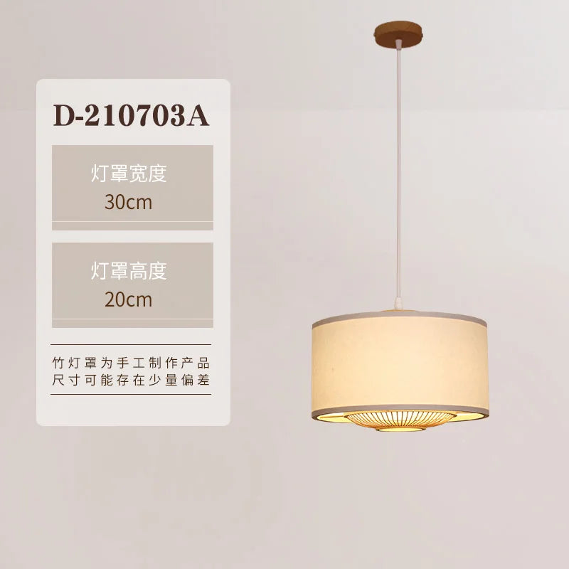 Japanese-style bamboo chandelier for a zen interior - vue 11 sur 12